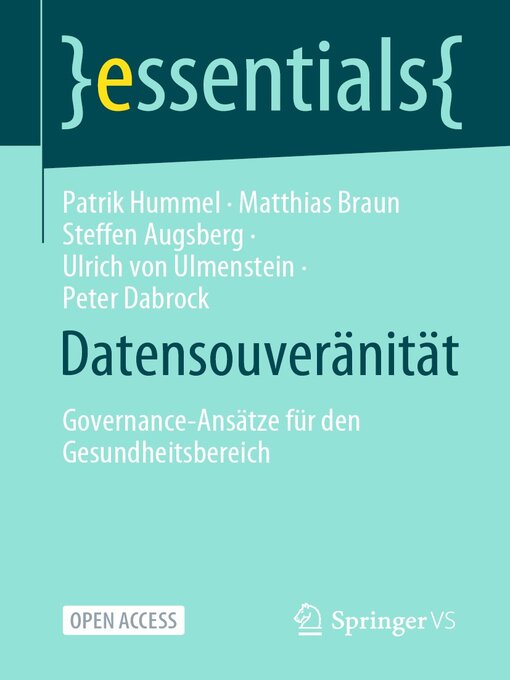 Title details for Datensouveränität by Patrik Hummel - Available